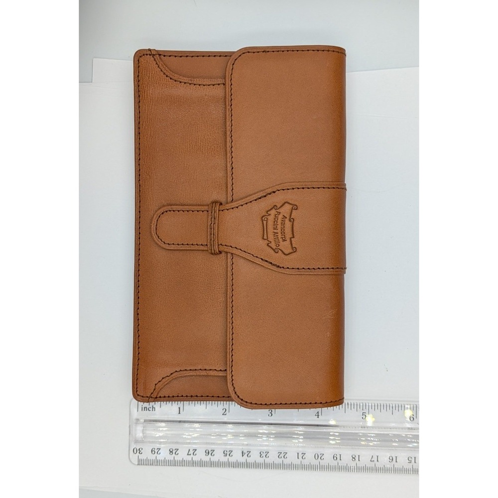 Avancorpi Puccini Attilio Wallet Tan Italian Leather Long Continental Cognac EUC - Picture 12 of 12
